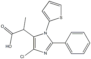 4-Chloro-1-(2-thienyl)methyl-2-phenyl-1H-imidazole-5-acetic acid Structure