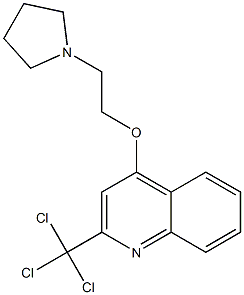 2-Trichloromethyl-4-[2-(1-pyrrolidinyl)ethoxy]quinoline Structure