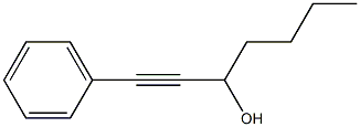 1-(フェニルエチニル)-1-ペンタノール 化学構造式