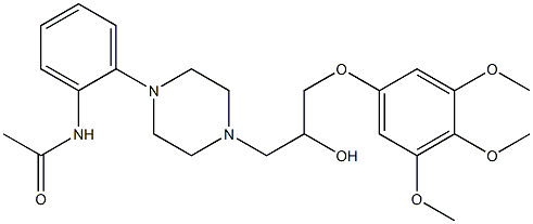 1-(3,4,5-Trimethoxyphenoxy)-3-[4-(2-acetylaminophenyl)-1-piperazinyl]-2-propanol 结构式