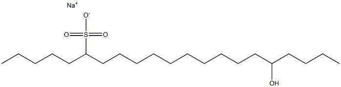 17-ヒドロキシヘニコサン-6-スルホン酸ナトリウム 化学構造式