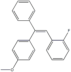 1-(o-Fluorophenyl)-2-(p-methoxyphenyl)-2-phenylethene,,结构式