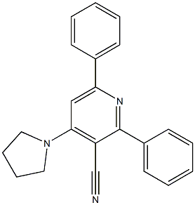 2-Phenyl-4-(pyrrolidin-1-yl)-6-phenylpyridine-3-carbonitrile Structure
