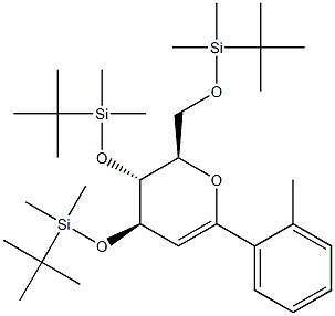 (4R,5R,6R)-5,6-Dihydro-2-(2-methylphenyl)-4,5-bis(tert-butyldimethylsilyloxy)-6-(tert-butyldimethylsilyloxymethyl)-4H-pyran|