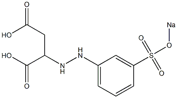 2-[2-[m-(ソジオスルホ)フェニル]ヒドラジノ]こはく酸 化学構造式