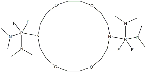 1,10-Bis[difluorobis(dimethylamino)phosphoranyl]-1,10-diaza-4,7,13,16-tetraoxacyclooctadecane Structure