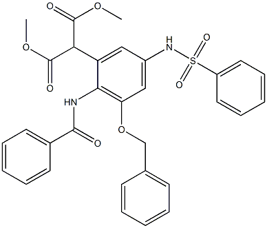  (2-Benzoylamino-3-benzyloxy-5-phenylsulfonylaminophenyl)malonic acid dimethyl ester