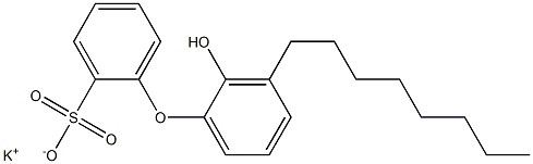 2'-Hydroxy-3'-octyl[oxybisbenzene]-2-sulfonic acid potassium salt,,结构式