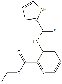 3-(1H-Pyrrol-2-ylthiocarbonylamino)pyridine-2-carboxylic acid ethyl ester,,结构式