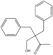 4-Hydroxy-3,3-dibenzyl-2-butanone,,结构式