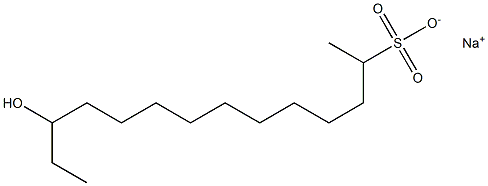 12-Hydroxytetradecane-2-sulfonic acid sodium salt,,结构式