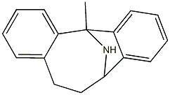 12-メチル-5,6,7,12-テトラヒドロジベンゾ[a,d]シクロオクテン-5,12-イミン 化学構造式