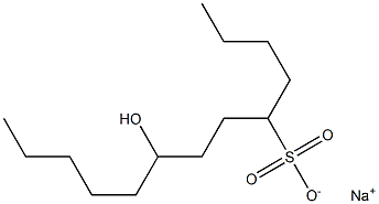 8-Hydroxytridecane-5-sulfonic acid sodium salt,,结构式