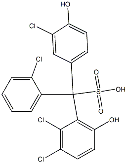 (2-Chlorophenyl)(3-chloro-4-hydroxyphenyl)(2,3-dichloro-6-hydroxyphenyl)methanesulfonic acid|