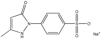 4-[(2,5-Dihydro-3-methyl-5-oxo-1H-pyrazol)-1-yl]benzenesulfonic acid sodium salt,,结构式