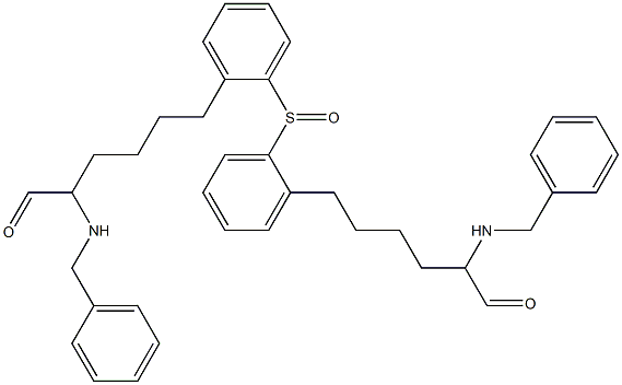(5-ベンジルアミノ-6-オキソヘキシル)フェニルスルホキシド 化学構造式