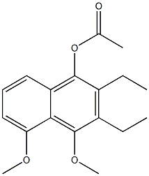 1-Acetoxy-2-ethyl-3-ethyl-4-methoxy-5-methoxynaphthalene Structure