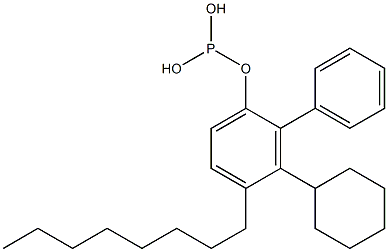 Phosphorous acid cyclohexylphenyl(4-octylphenyl) ester Struktur