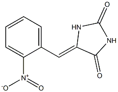 5-[2-ニトロベンジリデン]イミダゾリジン-2,4-ジオン 化学構造式