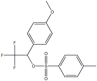 4-メチルベンゼンスルホン酸2,2,2-トリフルオロ-1-(4-メトキシフェニル)エチル 化学構造式