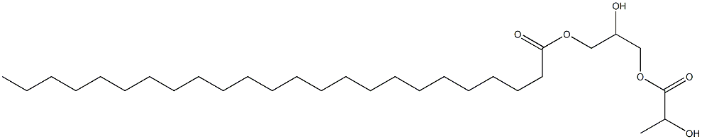2-Hydroxypropionic acid 2-hydroxy-3-tetracosanoyloxypropyl ester Structure