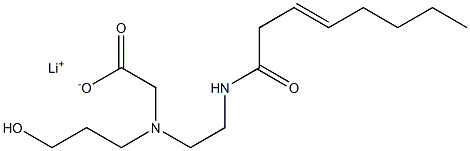 N-(3-Hydroxypropyl)-N-[2-(3-octenoylamino)ethyl]aminoacetic acid lithium salt 结构式