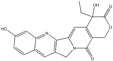 4-Ethyl-4,8-dihydroxy-1H-pyrano[3',4':6,7]indolizino[1,2-b]quinoline-3,14(4H,12H)-dione Structure