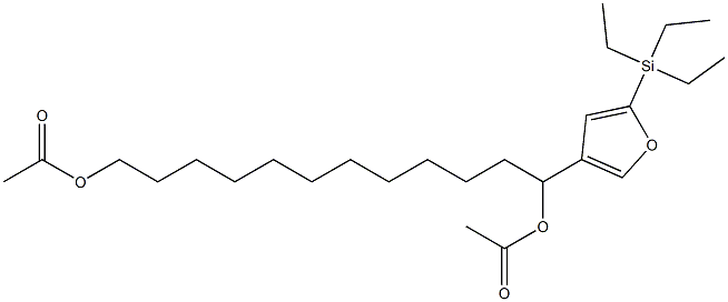  Acetic acid 1-[5-(triethylsilyl)-3-furyl]-12-acetoxydodecyl ester