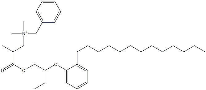 N,N-Dimethyl-N-benzyl-N-[2-[[2-(2-tridecylphenyloxy)butyl]oxycarbonyl]propyl]aminium Structure