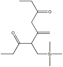 (3-メチレン-5-オキソ-2-プロピオニルヘプチル)トリメチルシラン 化学構造式