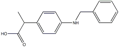 2-[4-(Benzylamino)phenyl]propionic acid,,结构式