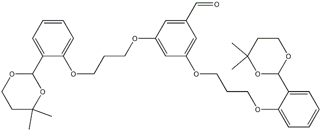 3,5-Bis[[3-[2-(4,4-dimethyl-1,3-dioxan-2-yl)phenoxy]propyl]oxy]benzaldehyde,,结构式