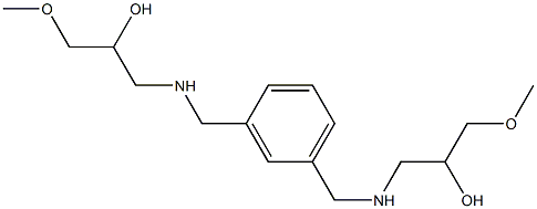 1,1'-(1,3-Phenylenebismethylenebisimino)bis(3-methoxy-2-propanol) Struktur