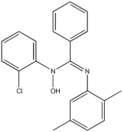 N-Hydroxy-N-(2-chlorophenyl)-N'-(2,5-xylyl)benzamidine Struktur