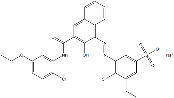 4-Chloro-3-ethyl-5-[[3-[[(2-chloro-5-ethoxyphenyl)amino]carbonyl]-2-hydroxy-1-naphtyl]azo]benzenesulfonic acid sodium salt