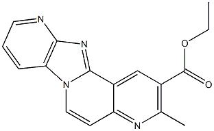 3-メチル-4,6a,10,11-テトラアザ-6aH-ベンゾ[a]フルオレン-2-カルボン酸エチル 化学構造式
