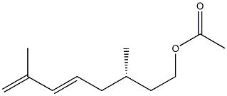 [S,(-)]-3,7-Dimethyl-5,7-octadiene-1-ol acetate,,结构式