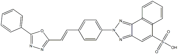 2-[4-[2-(5-Phenyl-1,3,4-oxadiazol-2-yl)vinyl]phenyl]-2H-naphtho[1,2-d]triazole-5-sulfonic acid Structure