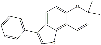 3-Phenyl-7,7-dimethyl-7H-furo[2,3-f][1]benzopyran,,结构式