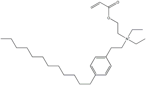 4-ドデシル-N,N-ジエチル-N-[2-[(1-オキソ-2-プロペニル)オキシ]エチル]ベンゼンエタンアミニウム 化学構造式