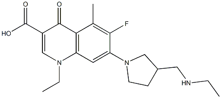 1-Ethyl-6-fluoro-5-methyl-1,4-dihydro-4-oxo-7-[3-(ethylaminomethyl)-1-pyrrolidinyl]quinoline-3-carboxylic acid