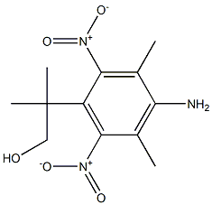 2-Amino-5-(1,1-dimethyl-2-hydroxyethyl)-4,6-dinitro-m-xylene,,结构式