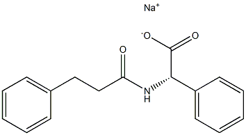 2-Phenyl-N-(3-phenylpropionyl)-L-glycine sodium salt Structure