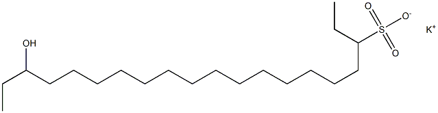 18-ヒドロキシイコサン-3-スルホン酸カリウム 化学構造式