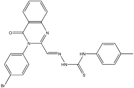 3-(4-Bromophenyl)-2-[[[(p-methylphenyl)amino]thiocarbonylamino]iminomethyl]quinazolin-4(3H)-one,,结构式