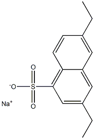 3,6-Diethyl-1-naphthalenesulfonic acid sodium salt,,结构式
