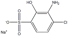 3-Amino-4-chloro-2-hydroxybenzenesulfonic acid sodium salt,,结构式