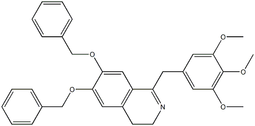 6,7-Bis(benzyloxy)-3,4-dihydro-1-[(3,4,5-trimethoxyphenyl)methyl]isoquinoline Structure