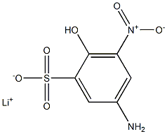 5-Amino-2-hydroxy-3-nitrobenzenesulfonic acid lithium salt,,结构式