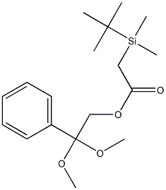 (tert-Butyldimethylsilyl)acetic acid 2,2-dimethoxy-2-phenylethyl ester Structure
